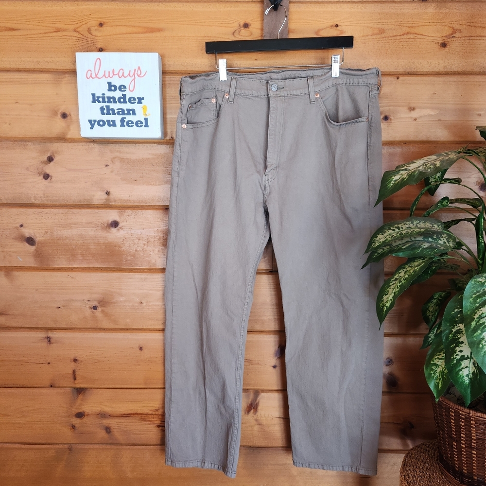 Levis 💙 505 Straight Leg Denim Gray Jean Regular Fit Classic Waterless 40 X 30"